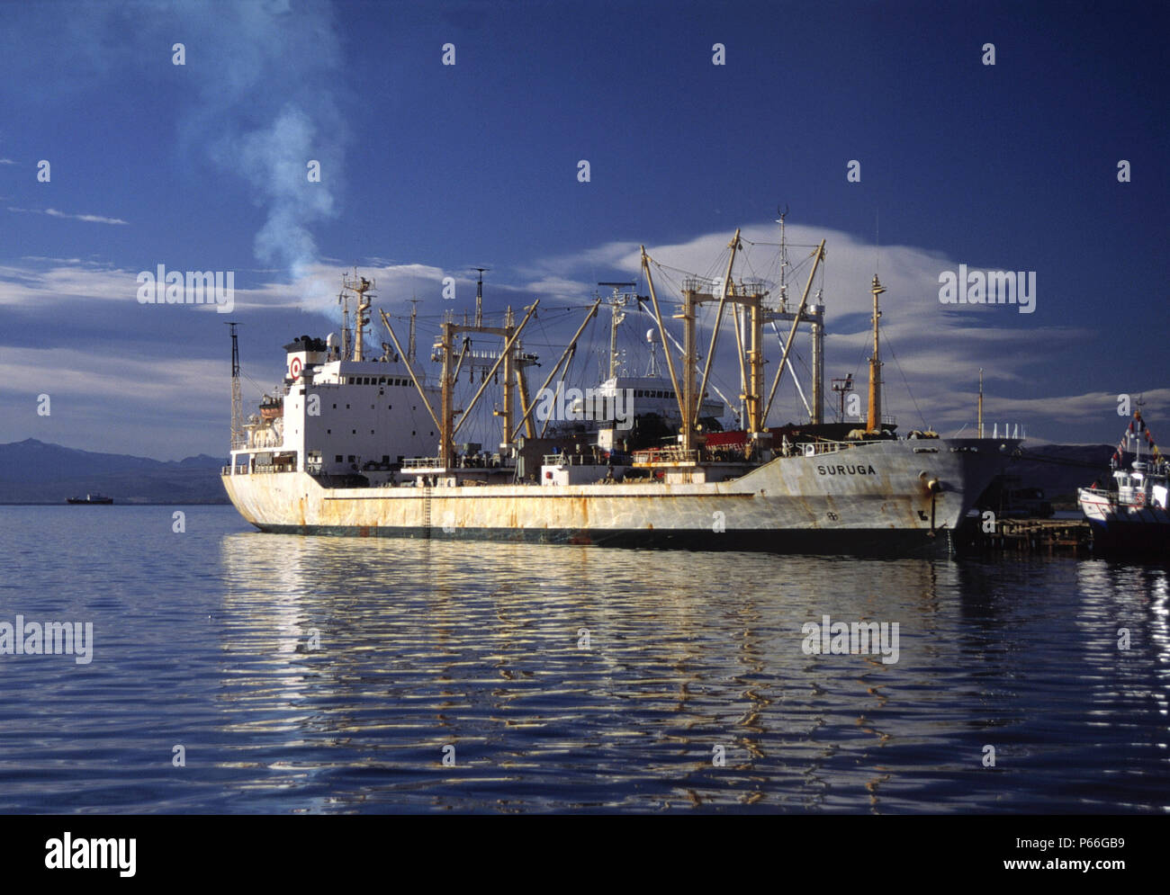 Freighter - port de Puerto Deseado - région de la Patagonie - Argentine Banque D'Images
