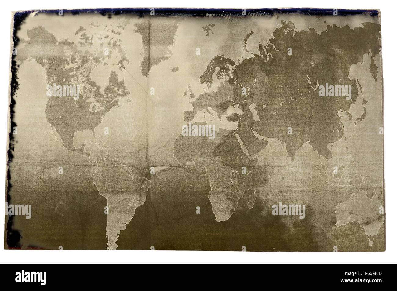 Vintage carte du monde en style vintage. Éléments de cette image fournie par la NASA Banque D'Images