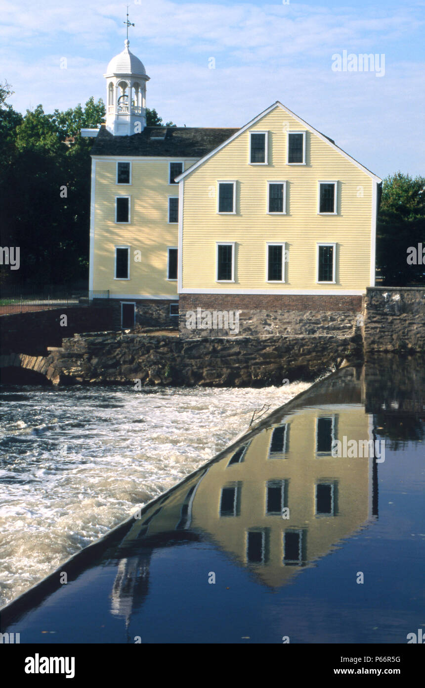 Slater's Mill, première usine de textile, Pawtucket, Rhode Island. Photographie Banque D'Images