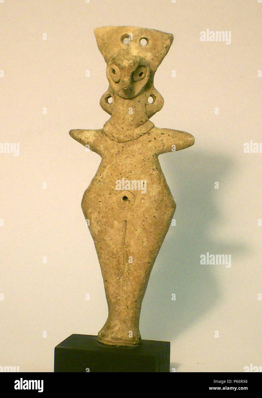 L'art antique : figurine en terre cuite, la Syrie du nord, C.-B. 2000. Banque D'Images