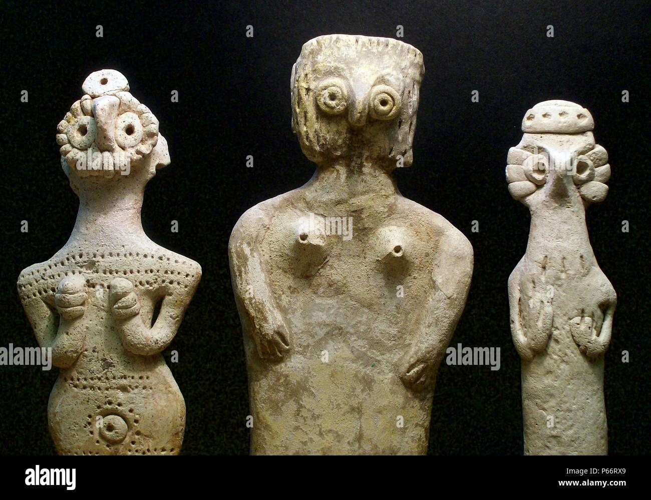 L'art antique : figurines en terre cuite, la Syrie du nord, C.-B. 2000. Banque D'Images