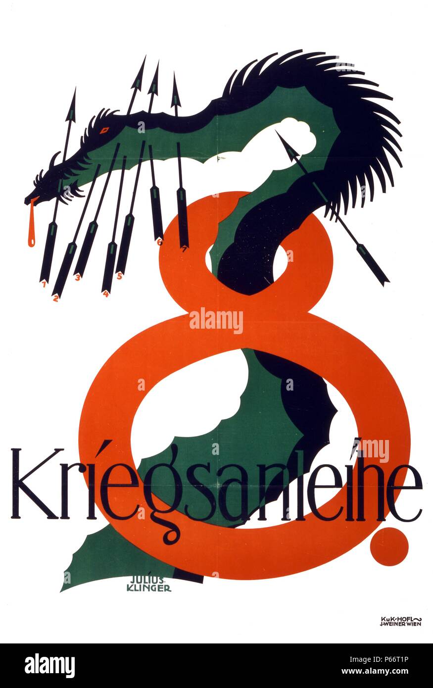 8. Kriegsanleihe par Julius Klinger. [1918] Banque D'Images