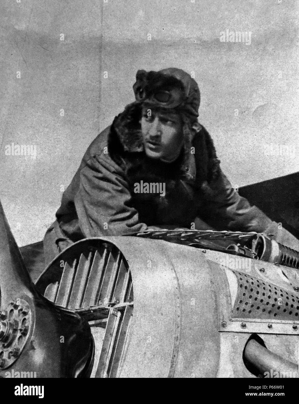 Photographies d'un aviateur belge avion allemand en septembre 1916 Banque D'Images