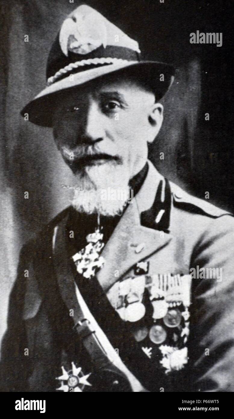 Le général Emilio De Bono, Quadrumvirate la marche sur Rome Banque D'Images