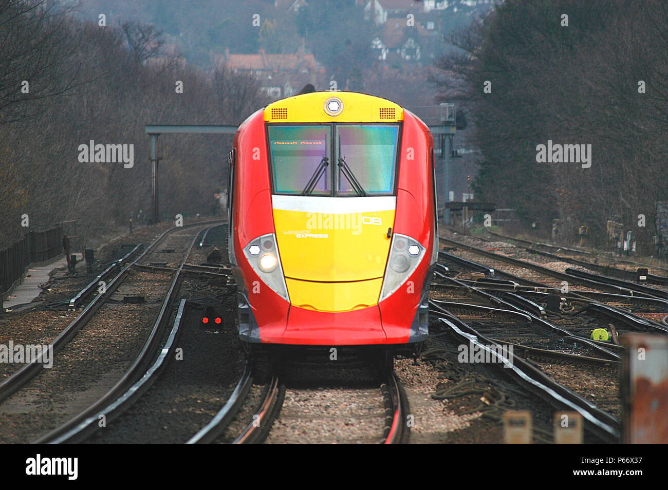 Une classe 460 travail entre Londres Gatwick Express, Victoria et l'aéroport de Gatwick. 2003 Banque D'Images