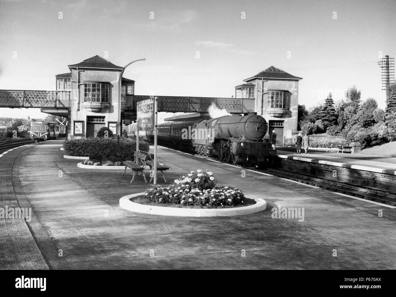 L'hôtel Caledonian Railway station Gleneagles était le point de débarquement pour le luxueux hôtel de gare. C'est un endroit qui attire les touristes d'un Banque D'Images