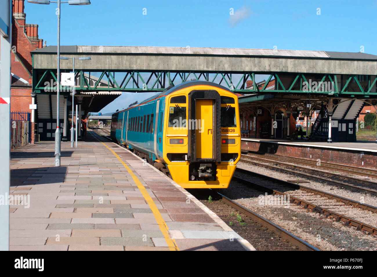 Le Great Western Railway, septembre 2004. La station de Hereford. Banque D'Images