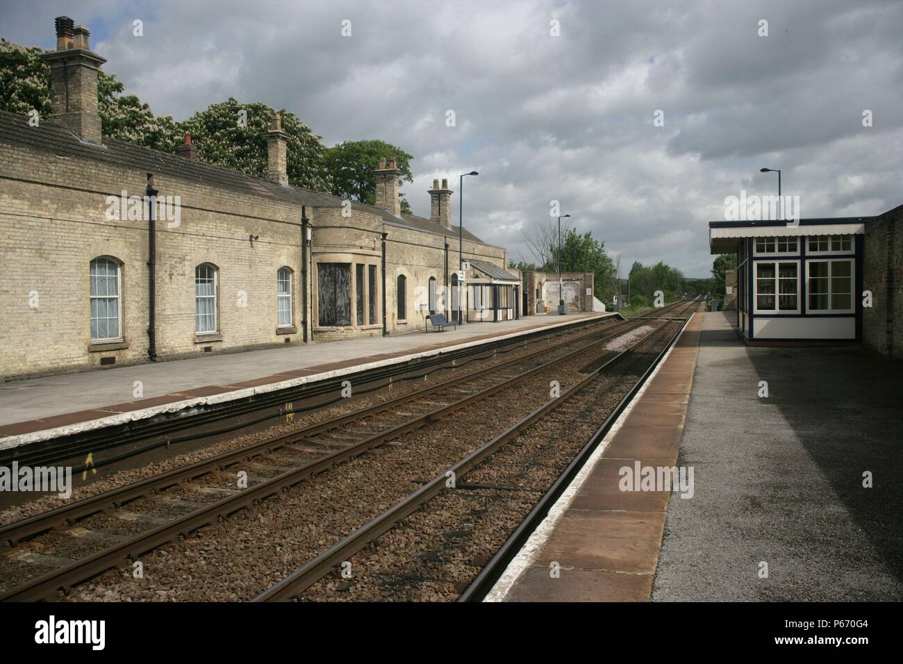 Le bâtiment de la gare patrimoniale à Market Rasen, Lincolnshire, montrant le récemment rénové salle d'attente. 2007 Banque D'Images