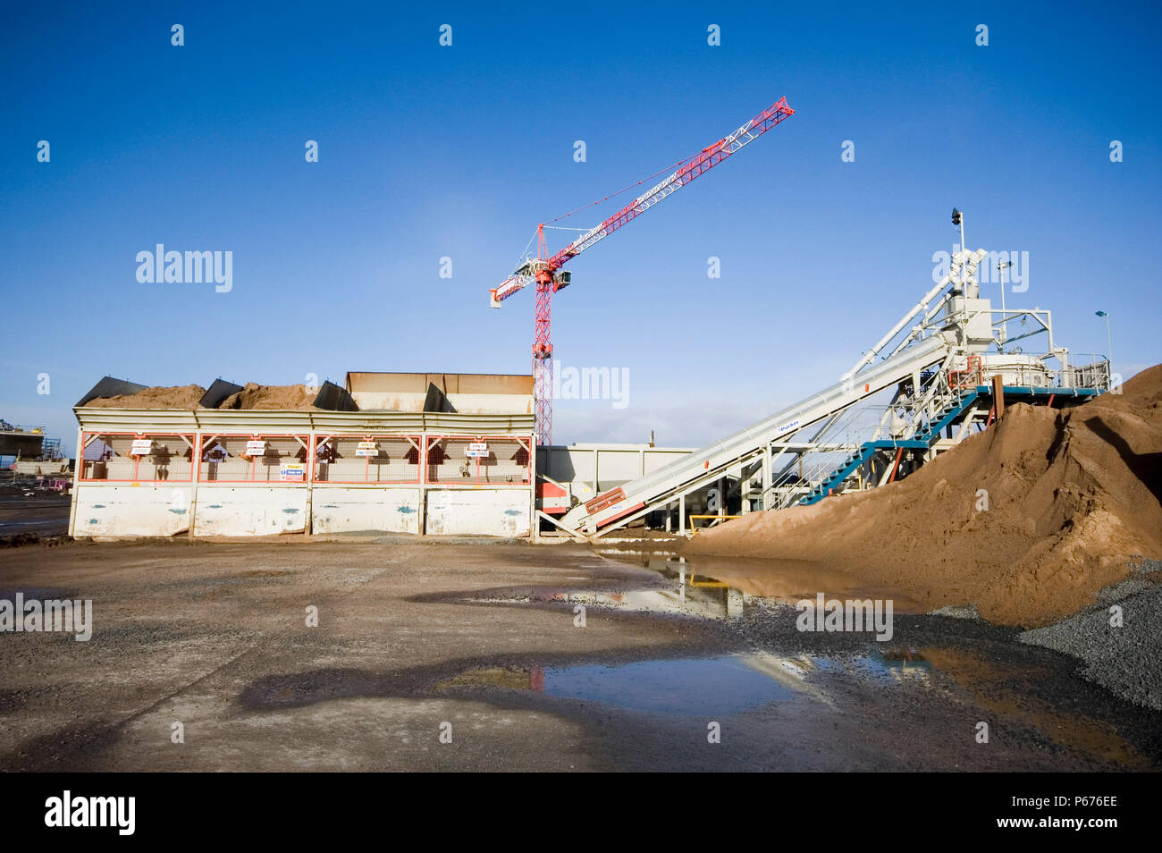 Usine à béton sur le site Banque D'Images