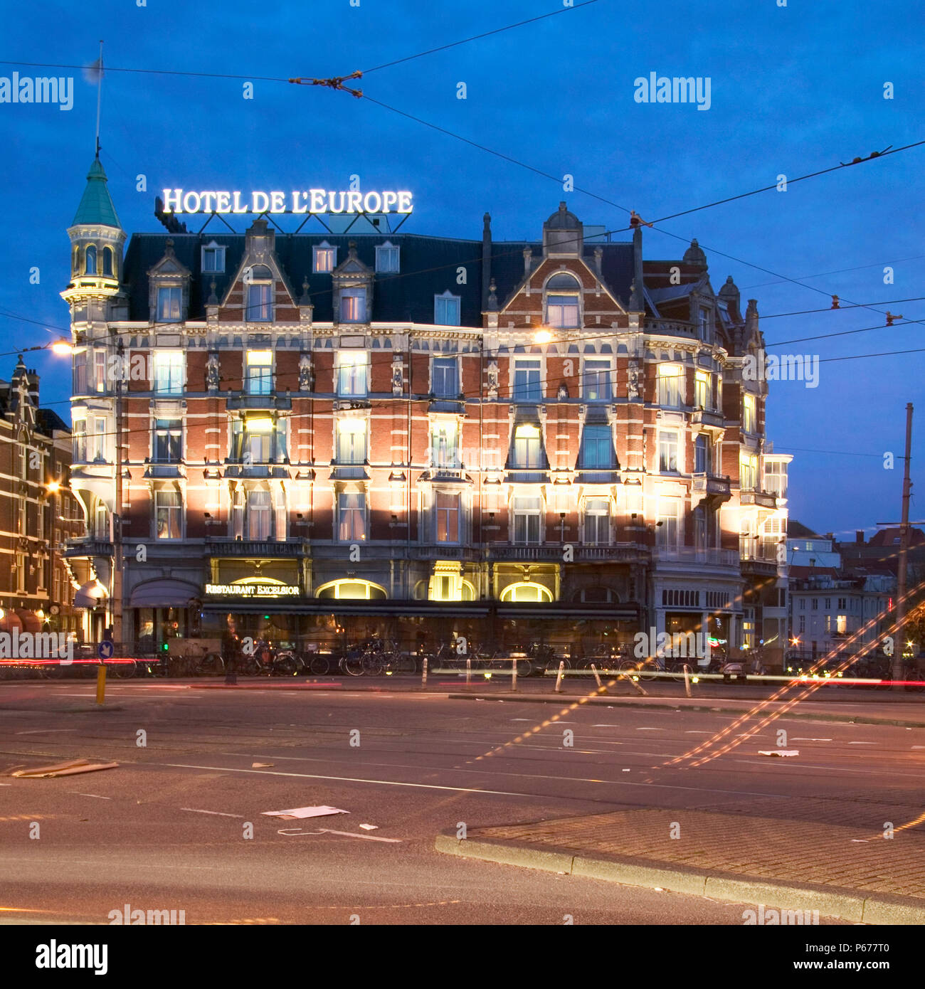 L'hôtel De l'Europe, Amsterdam, Pays-Bas Banque D'Images