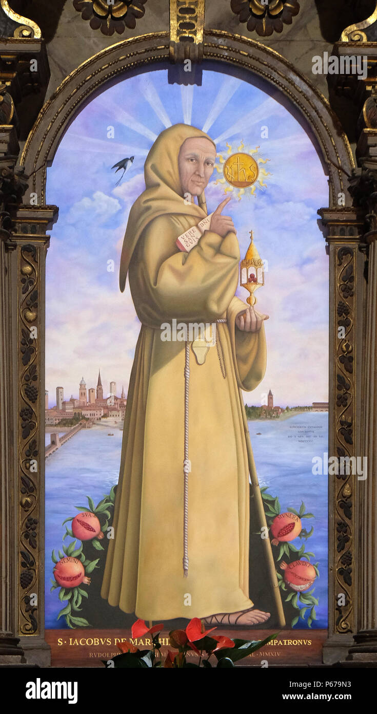 Saint James des Marches autel dans l'église Saint François à Mantoue, Italie Banque D'Images