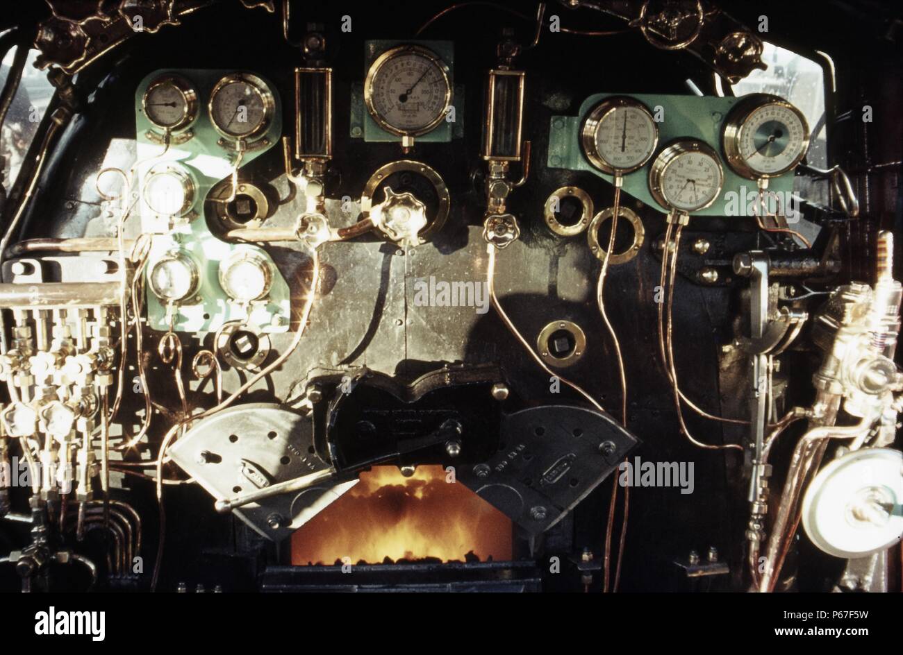 Détail de la cabine de fer d'Afrique du Sud La classe 25 NC 4-8-4. Samedi 16 juin 1973. Banque D'Images