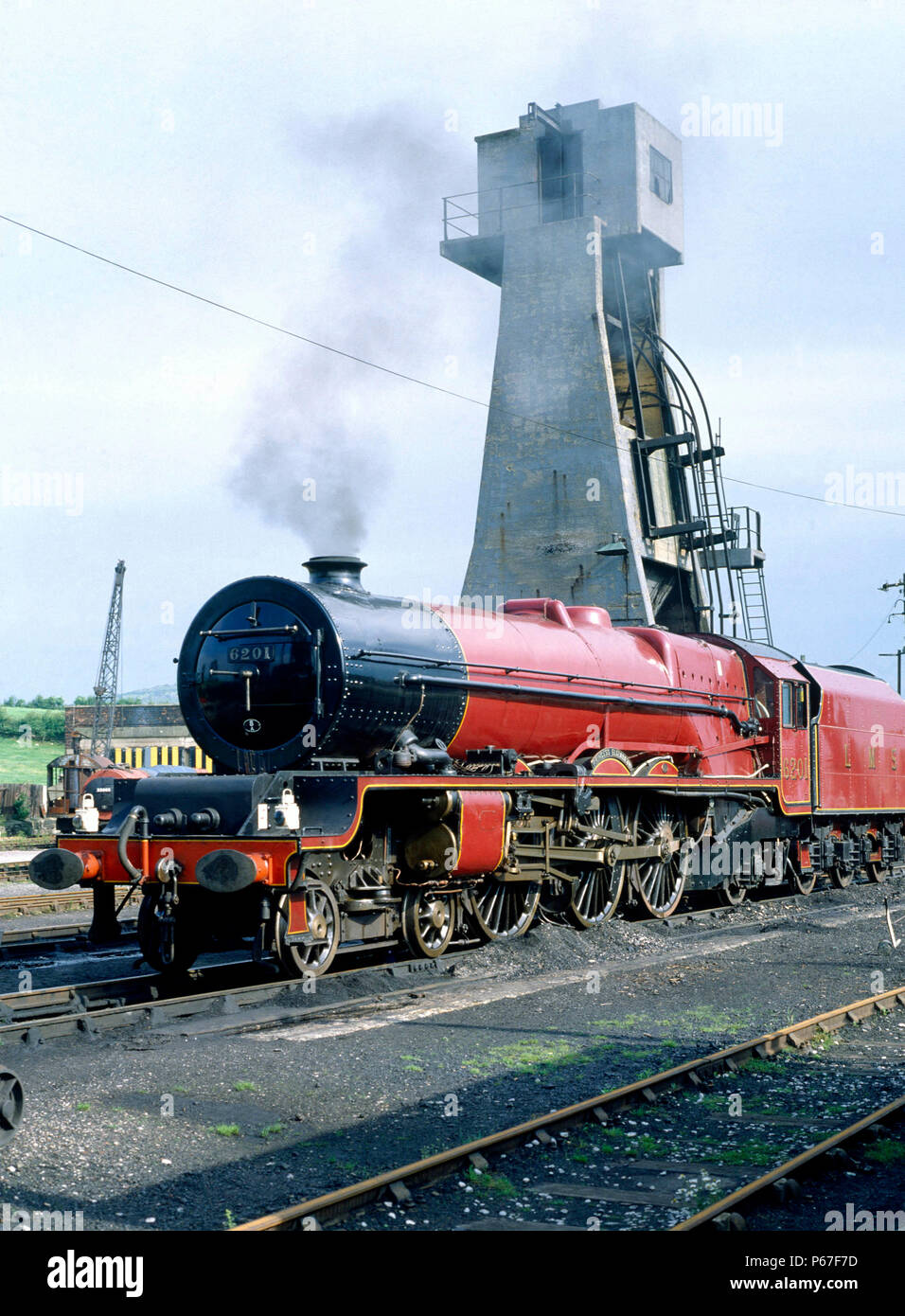 Carnforth. No.6201 La princesse Elizabeth se prépare à la jambe de Skipton - Comunidad de la montagne de Cumbrie Express. 14.08.1980. Banque D'Images