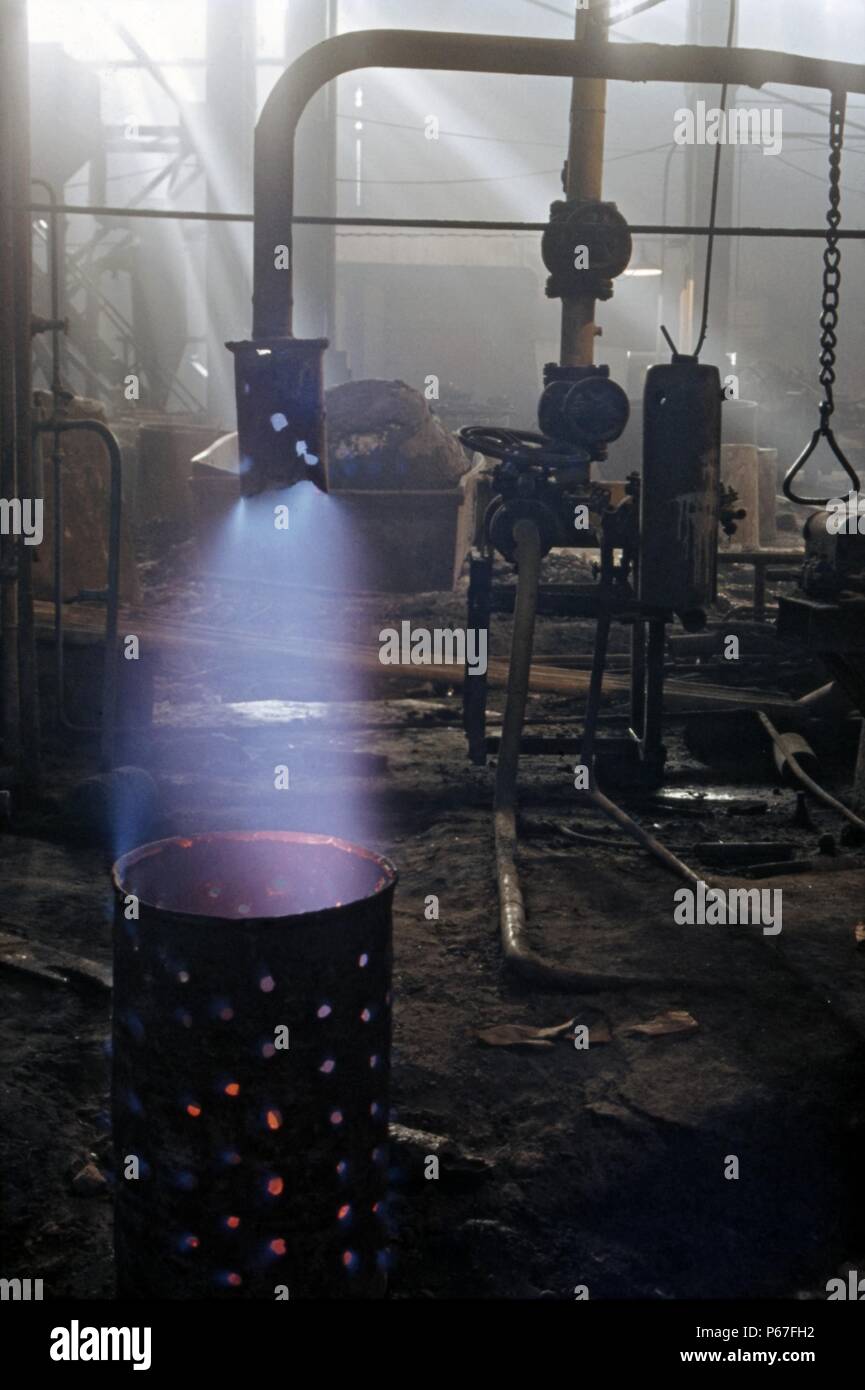 L'exécution d'un jet de gaz de combustion du charbon Datong Locomotive Works en Chine. Banque D'Images