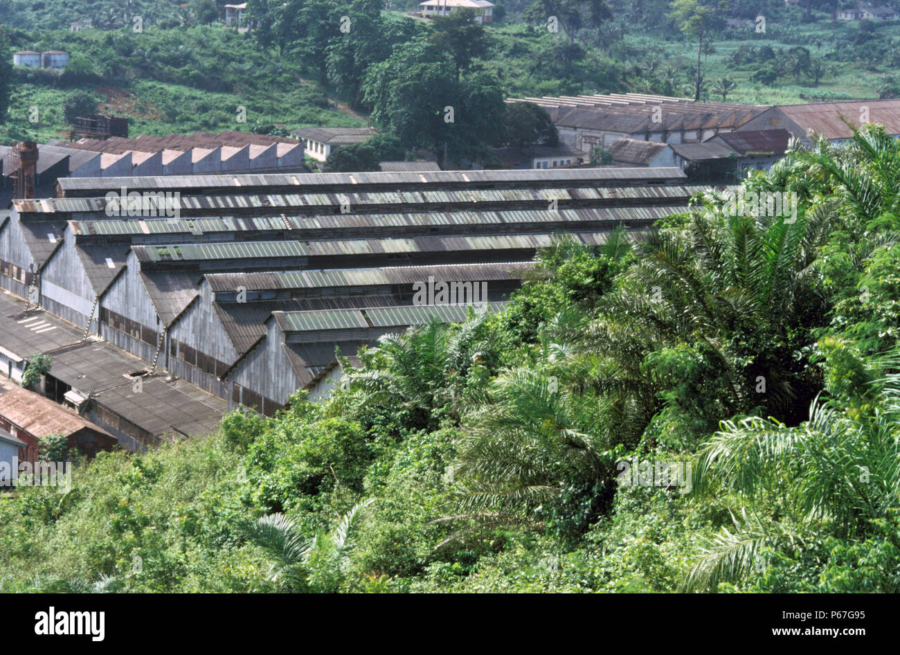 Lancashire industriel greffé sur forêt vierge. Location Locomotive Works le Ghana à l'époque coloniale où la norme de fabrication et de qualité ce Banque D'Images