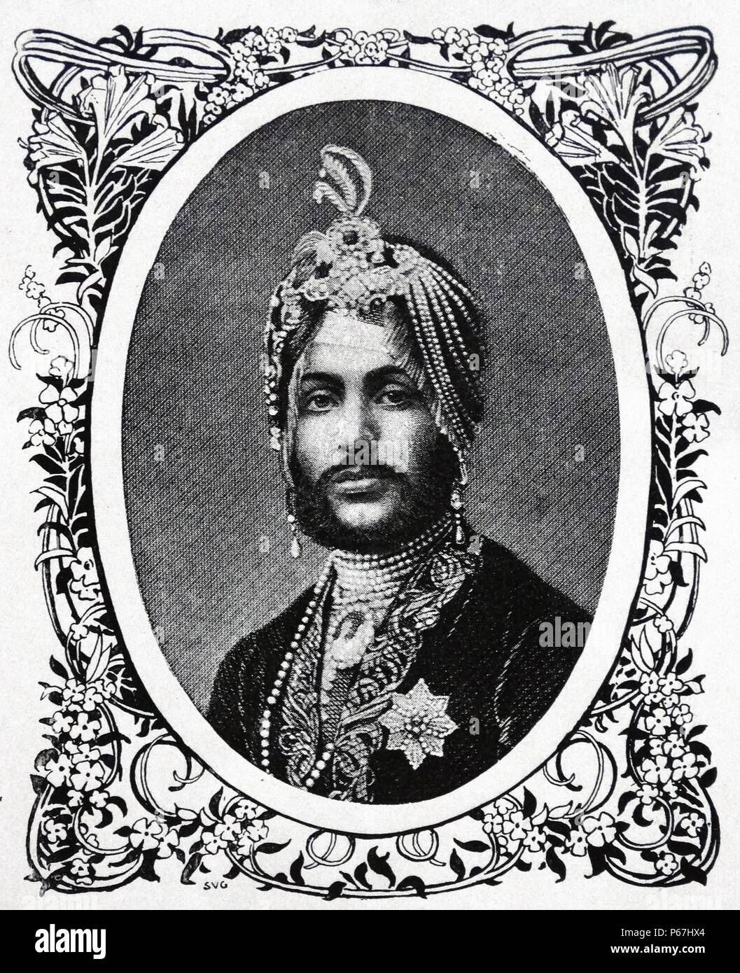 Maharaja Duleep Singh ; (1838 - 1893)le Prince Noir du Perthshire, était le dernier Maharaja de l'Empire Sikh. Maharaja Ranjit Singh il était son plus jeune fils, le seul enfant de Maharani Jind Kaur. Banque D'Images
