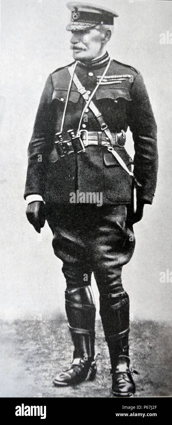 Le général Sir Horace Smith-Dorrien ; Lockwood (1858 - 1930) soldat britannique. survivant de la bataille d'Isandlwana. Il a occupé des commandes dans le BEF durant la Première Guerre mondiale. Il commande le 2e corps britannique à la bataille de Mons Banque D'Images