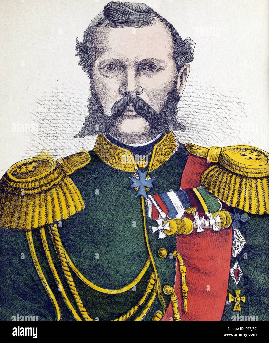 Alexandre II (1818 - 1881), Tsar ou Empereur de Russie à partir du 2 mars 1855 jusqu'à son assassinat en 1881 Banque D'Images