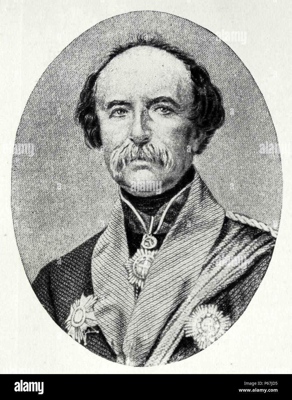 L'officier britannique capturé la visite de deux garçons russes pendant la guerre de Crimée 1853 Banque D'Images