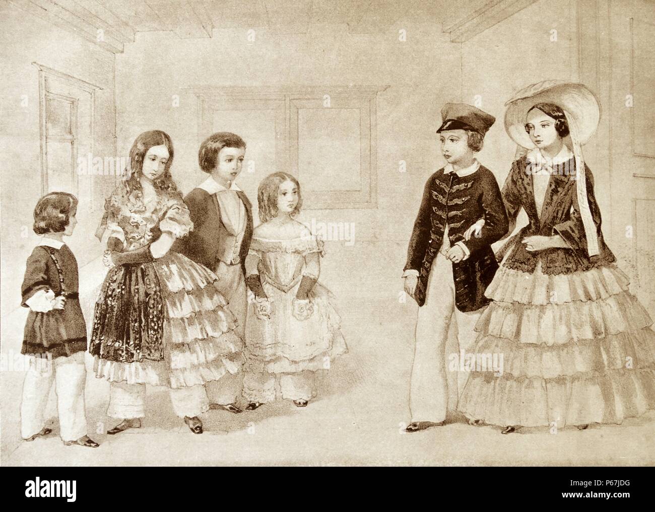 Six de la reine Victoria de Grande-Bretagne's children Banque D'Images