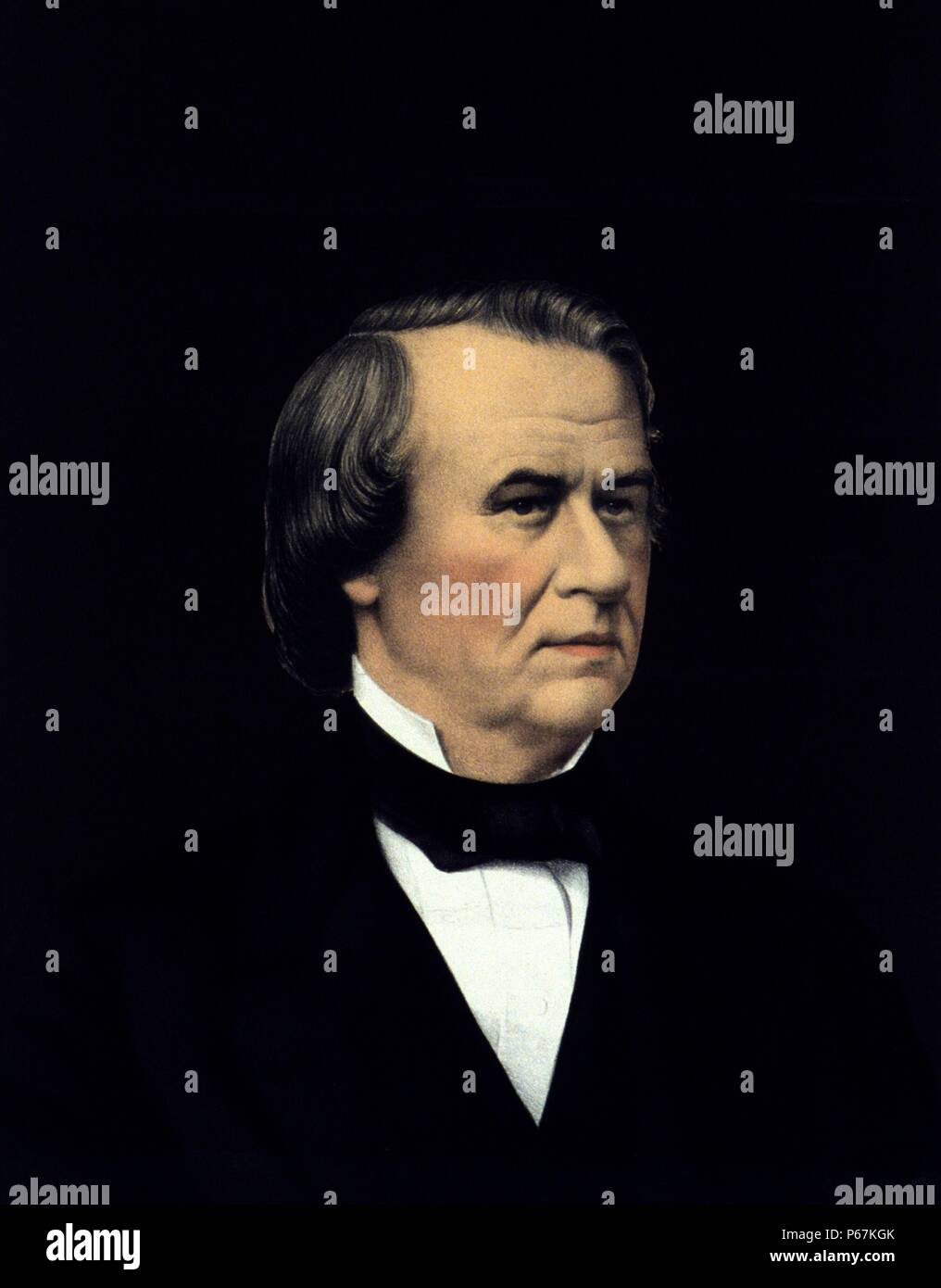 Le président Andrew Johnson. Johnson a été le 17e président des États-Unis, de 1865 à 1869. Il est devenu président en tant que Vice-président Abraham Lincoln au moment de l'assassinat de Lincoln. Banque D'Images