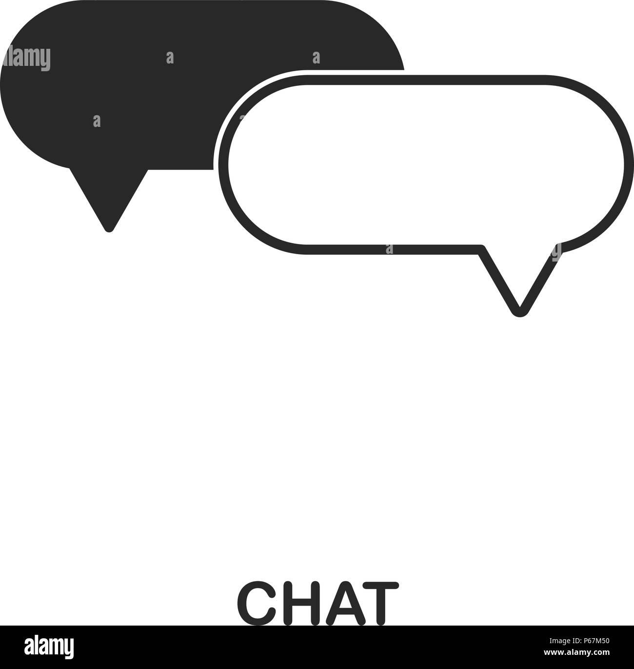 L'icône de chat. L'icône de style de ligne design. L'ASSURANCE-CHÔMAGE. Illustration de l'icône de chat. Les pictogrammes isolé sur blanc. Prêt à utiliser dans la conception de sites web, applications, logiciel, imprimer. Illustration de Vecteur