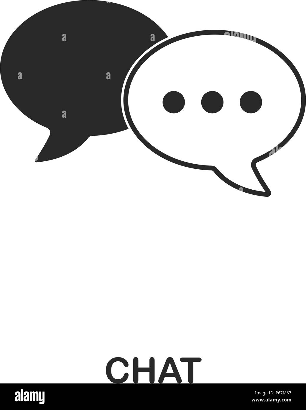 L'icône de chat. L'icône de style de ligne design. L'ASSURANCE-CHÔMAGE. Illustration de l'icône de chat. Les pictogrammes isolé sur blanc. Prêt à utiliser dans la conception de sites web, applications, logiciel, imprimer. Illustration de Vecteur