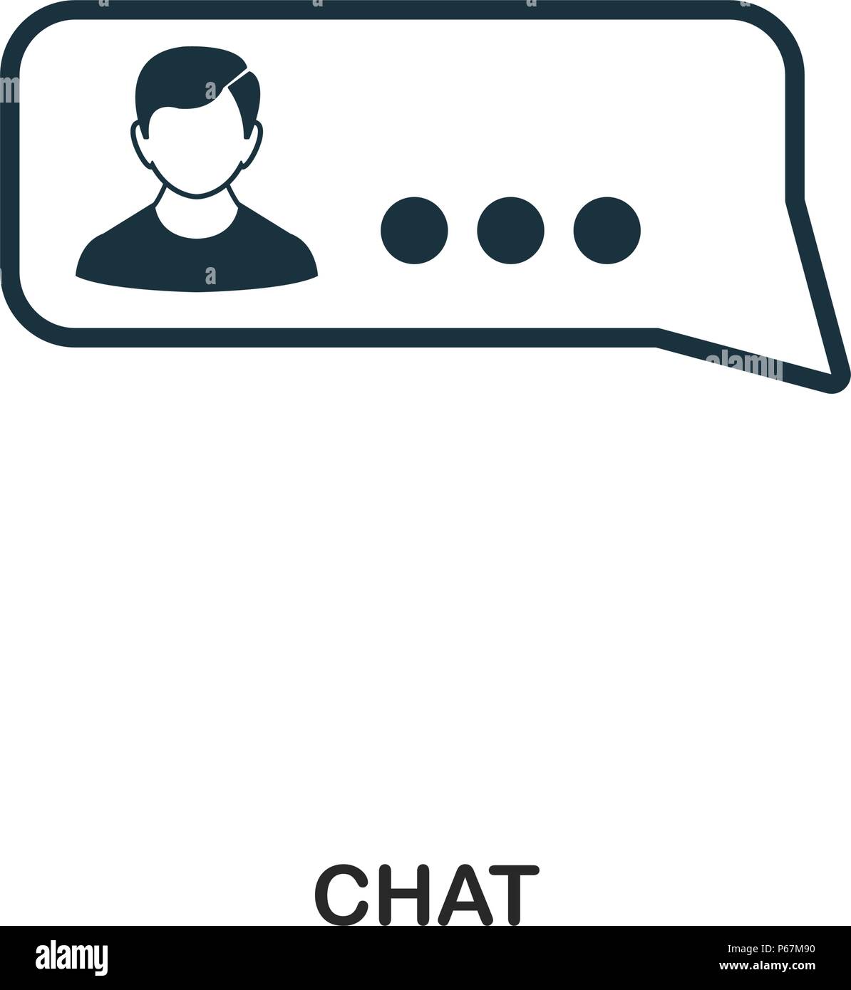 L'icône de chat. L'icône de style de ligne design. L'ASSURANCE-CHÔMAGE. Illustration de l'icône de chat. Les pictogrammes isolé sur blanc. Prêt à utiliser dans la conception de sites web, applications, logiciel, imprimer. Illustration de Vecteur