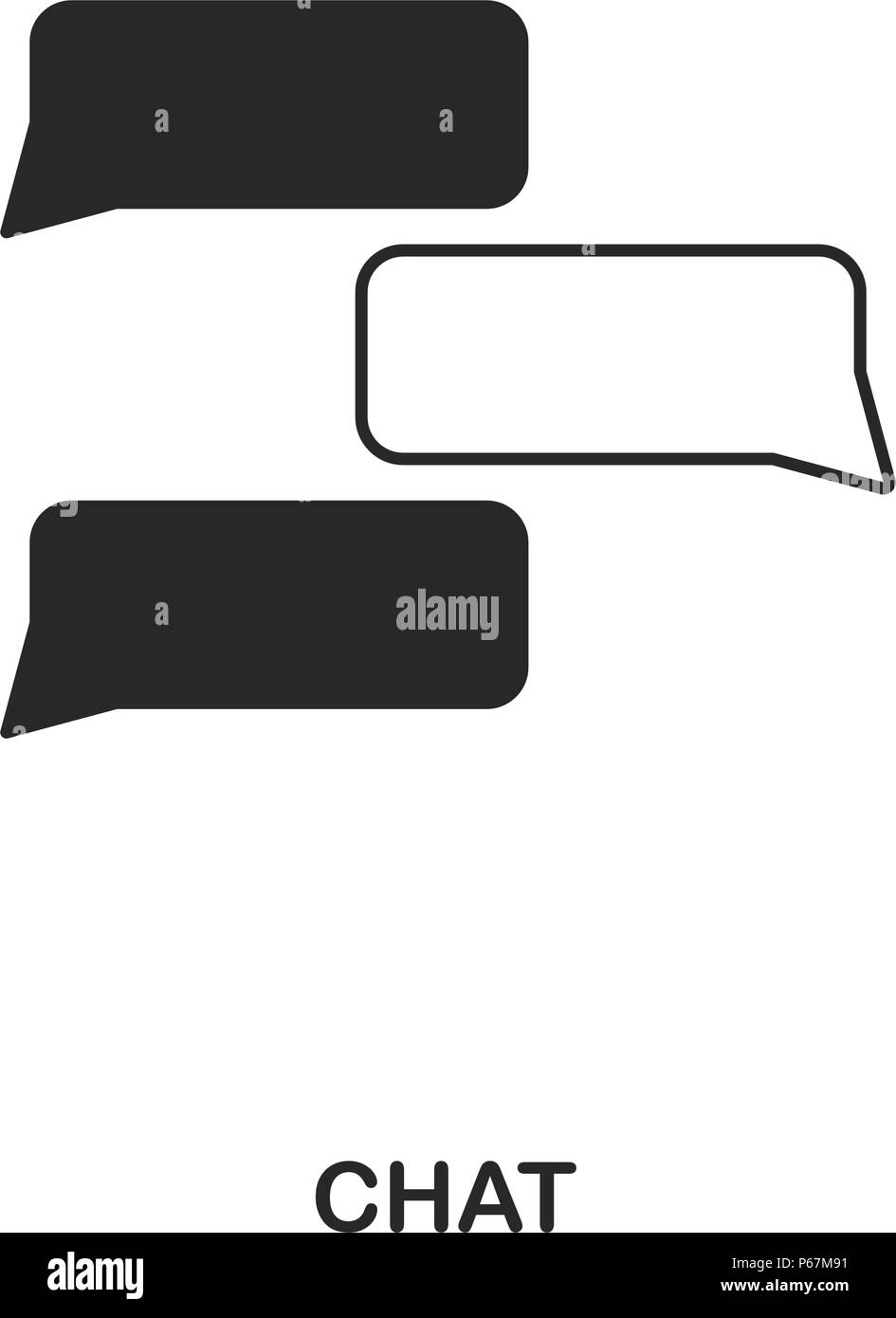 L'icône de chat. L'icône de style de ligne design. L'ASSURANCE-CHÔMAGE. Illustration de l'icône de chat. Les pictogrammes isolé sur blanc. Prêt à utiliser dans la conception de sites web, applications, logiciel, imprimer. Illustration de Vecteur