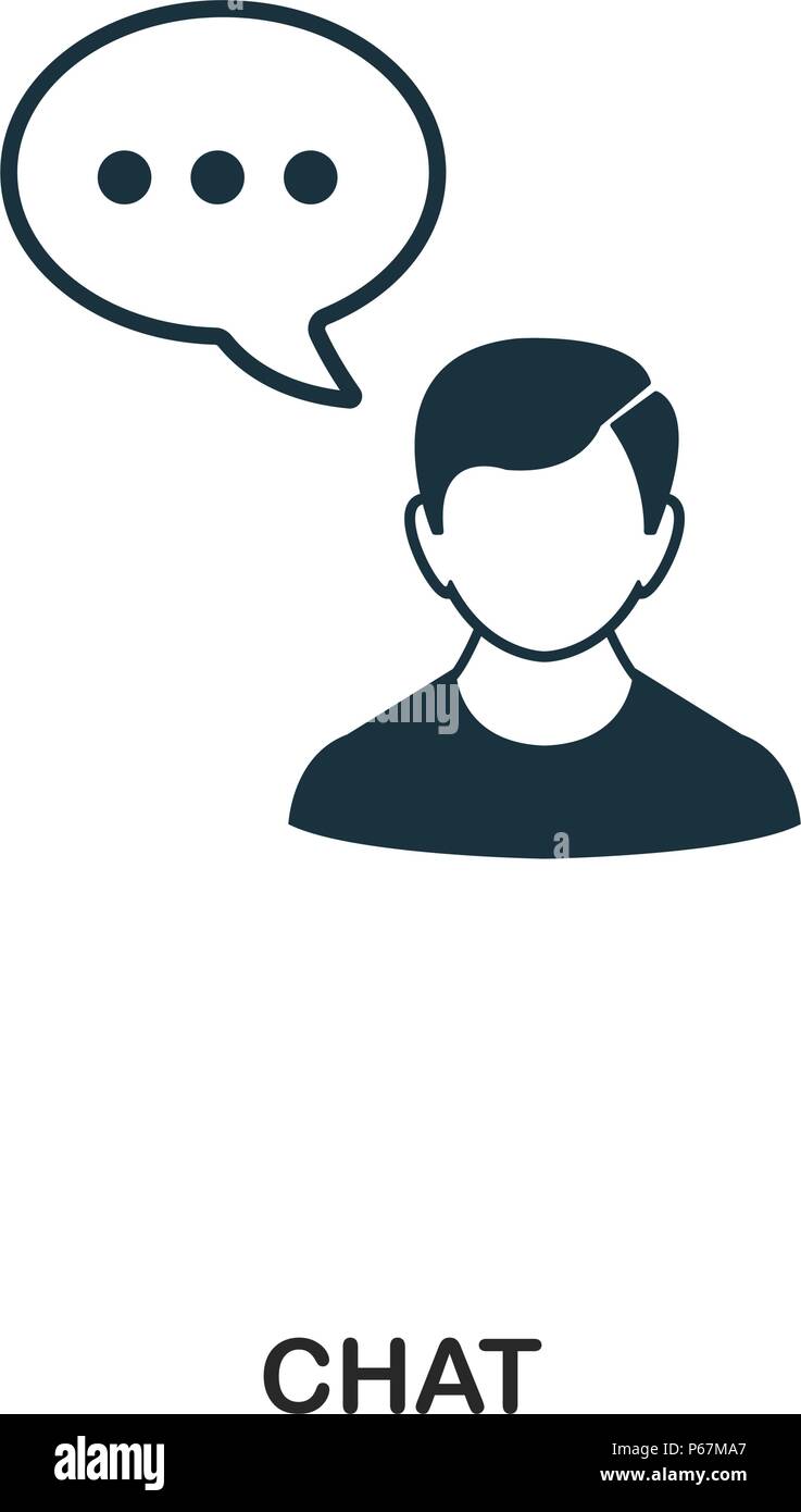 L'icône de chat. L'icône de style de ligne design. L'ASSURANCE-CHÔMAGE. Illustration de l'icône de chat. Les pictogrammes isolé sur blanc. Prêt à utiliser dans la conception de sites web, applications, logiciel, imprimer. Illustration de Vecteur