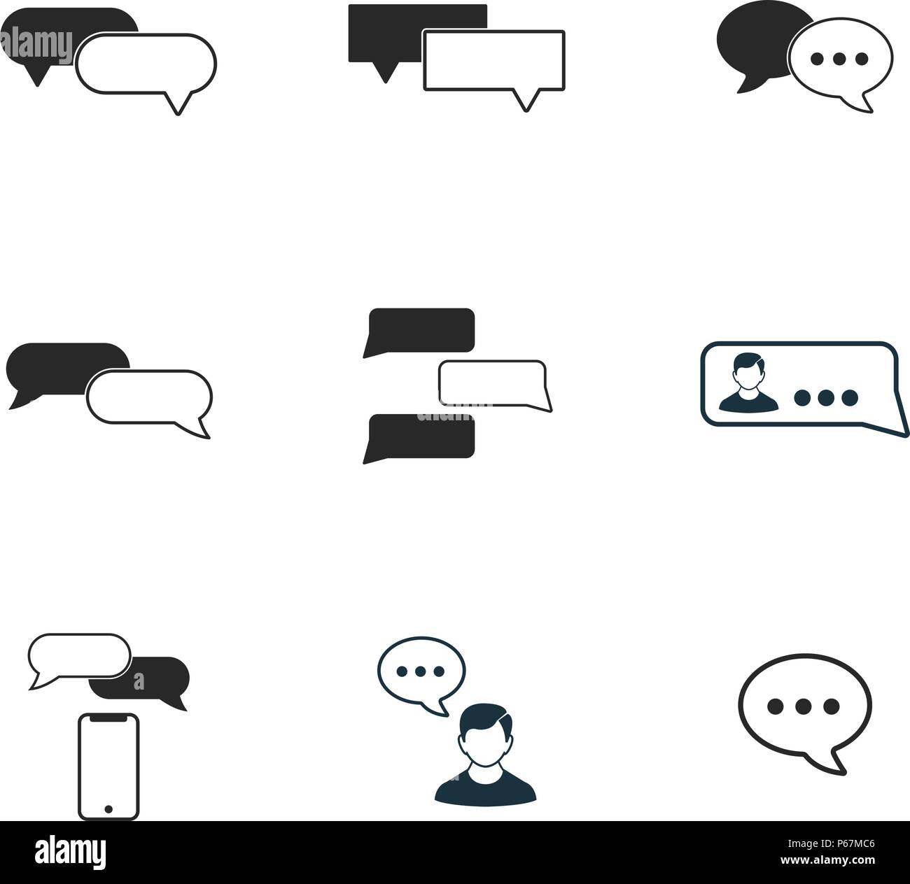 L'icône de chat. L'icône de style de ligne design. L'ASSURANCE-CHÔMAGE. Des illustrations d'icônes de chat. Les pictogrammes ensemble isolé sur blanc. Prêt à utiliser dans la conception de sites web, applications, logiciel, imprimer. Illustration de Vecteur