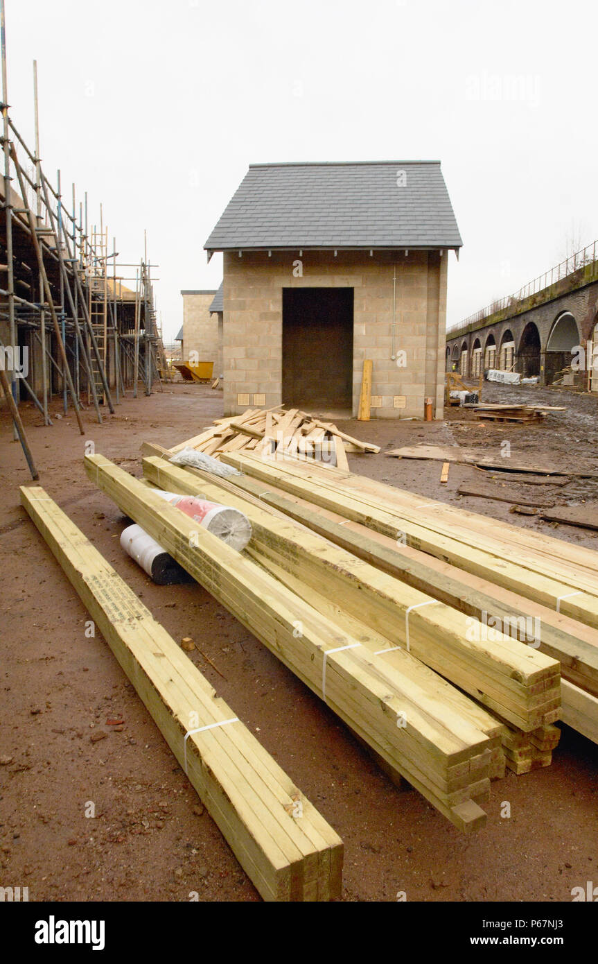 De nouveaux matériaux de toiture complexe stable pour Chester Race Course UK Banque D'Images