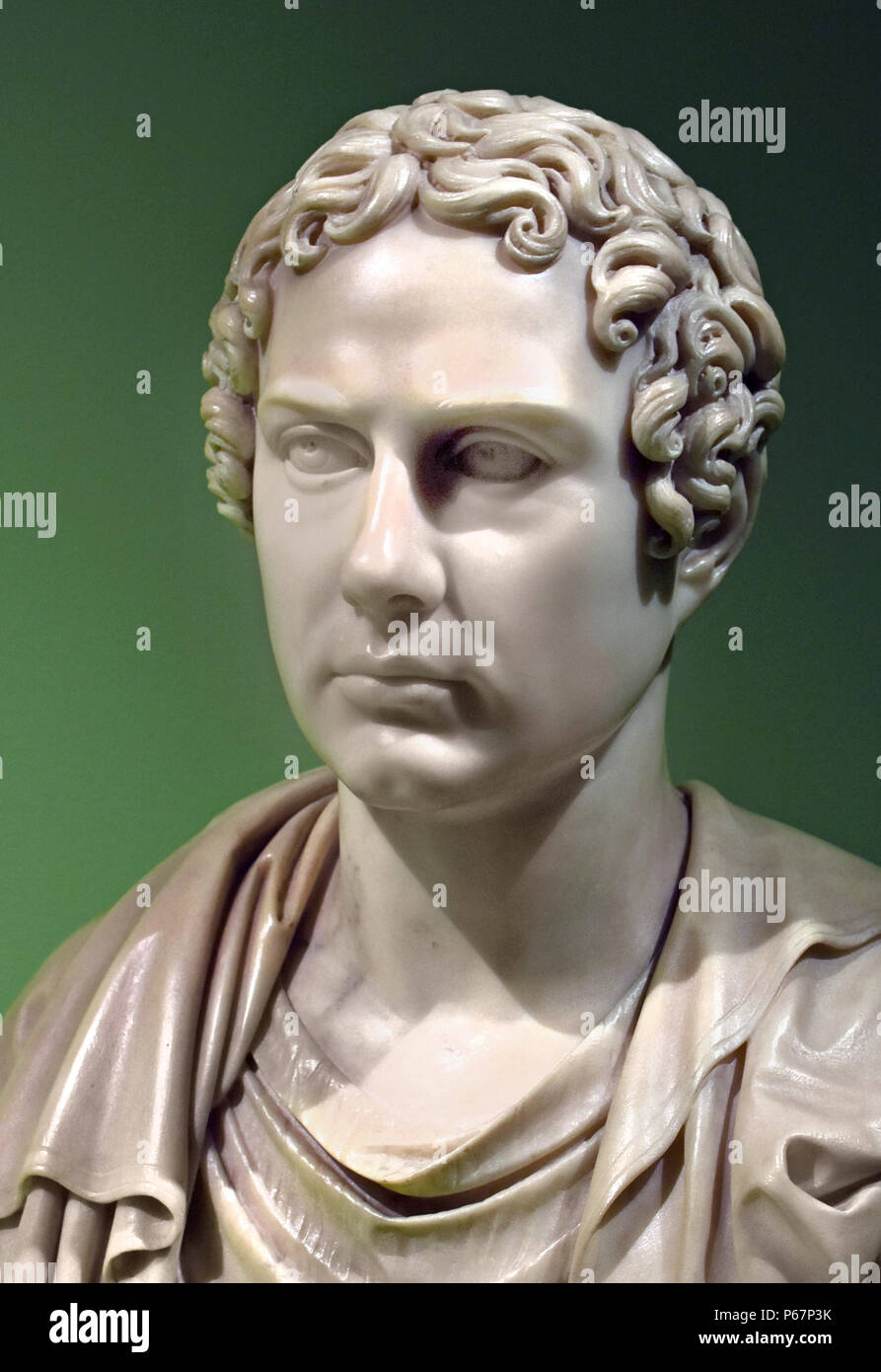 George Gordon Byron (Lord Byron) par Bertel Thorvaldsen (1770 - 1844) Banque D'Images