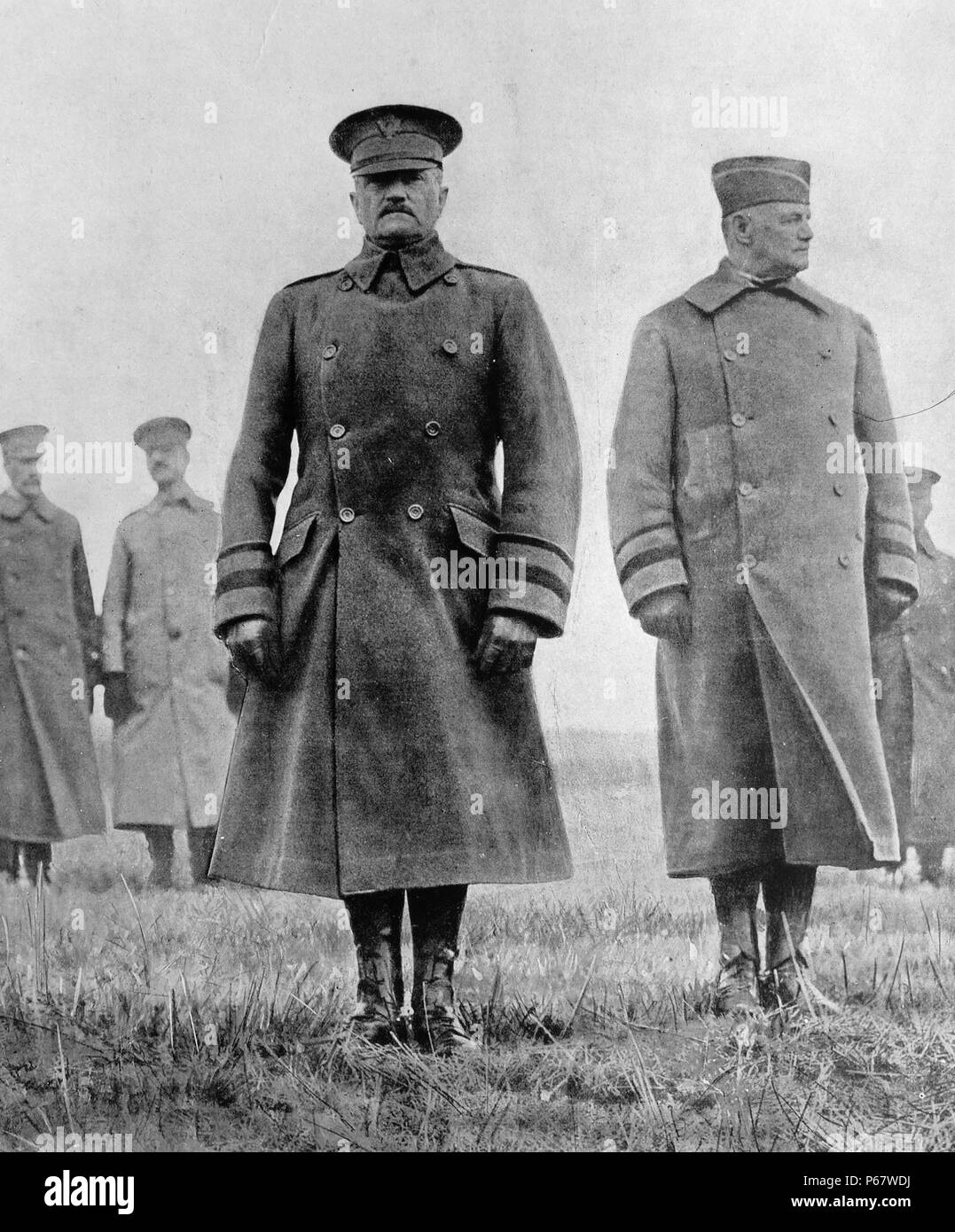 Le général Pershing et le général Hunter Liggett, de l'armée américaine, la première guerre mondiale Banque D'Images