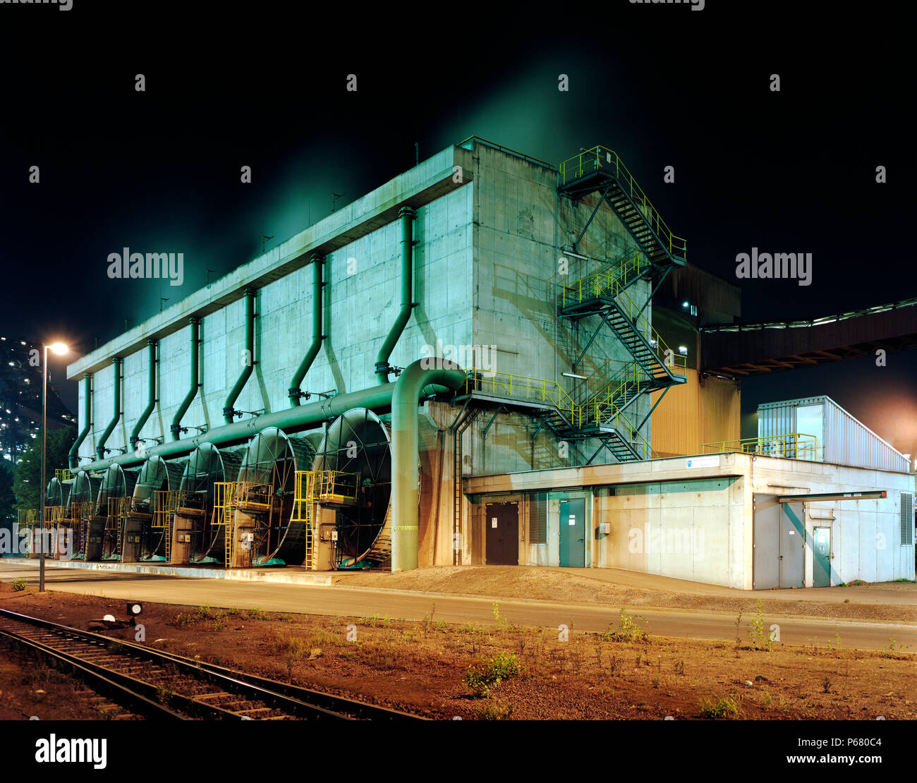 Usine sidérurgique Voest Alpine. Voestalpine AG est une société internationale basée en acier à Linz, Autriche. La société est active dans l'acier, l'automobile, liaisons ferroviaires Banque D'Images