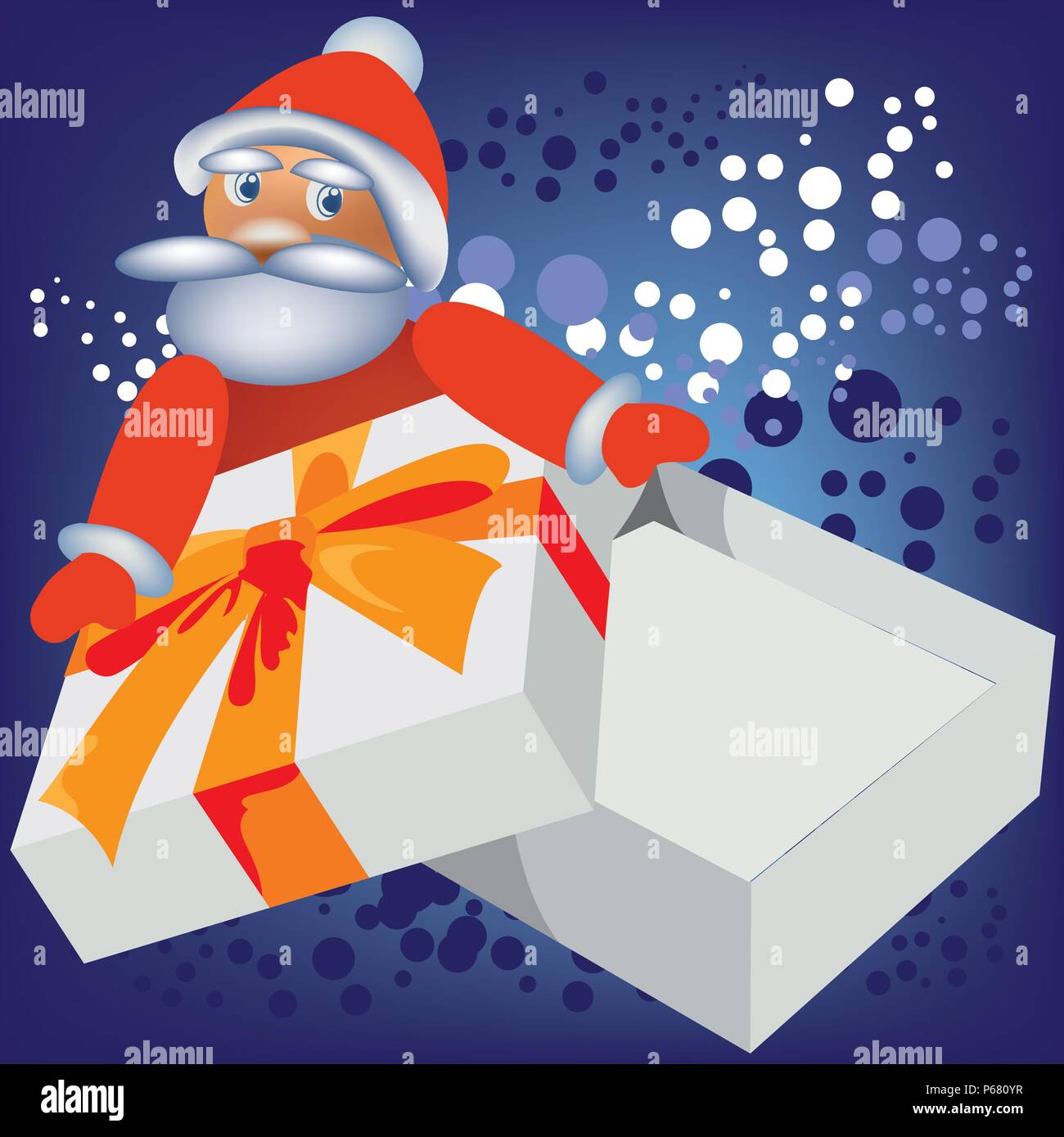 Le Père Noël et boîte vide Image Vectorielle Stock - Alamy