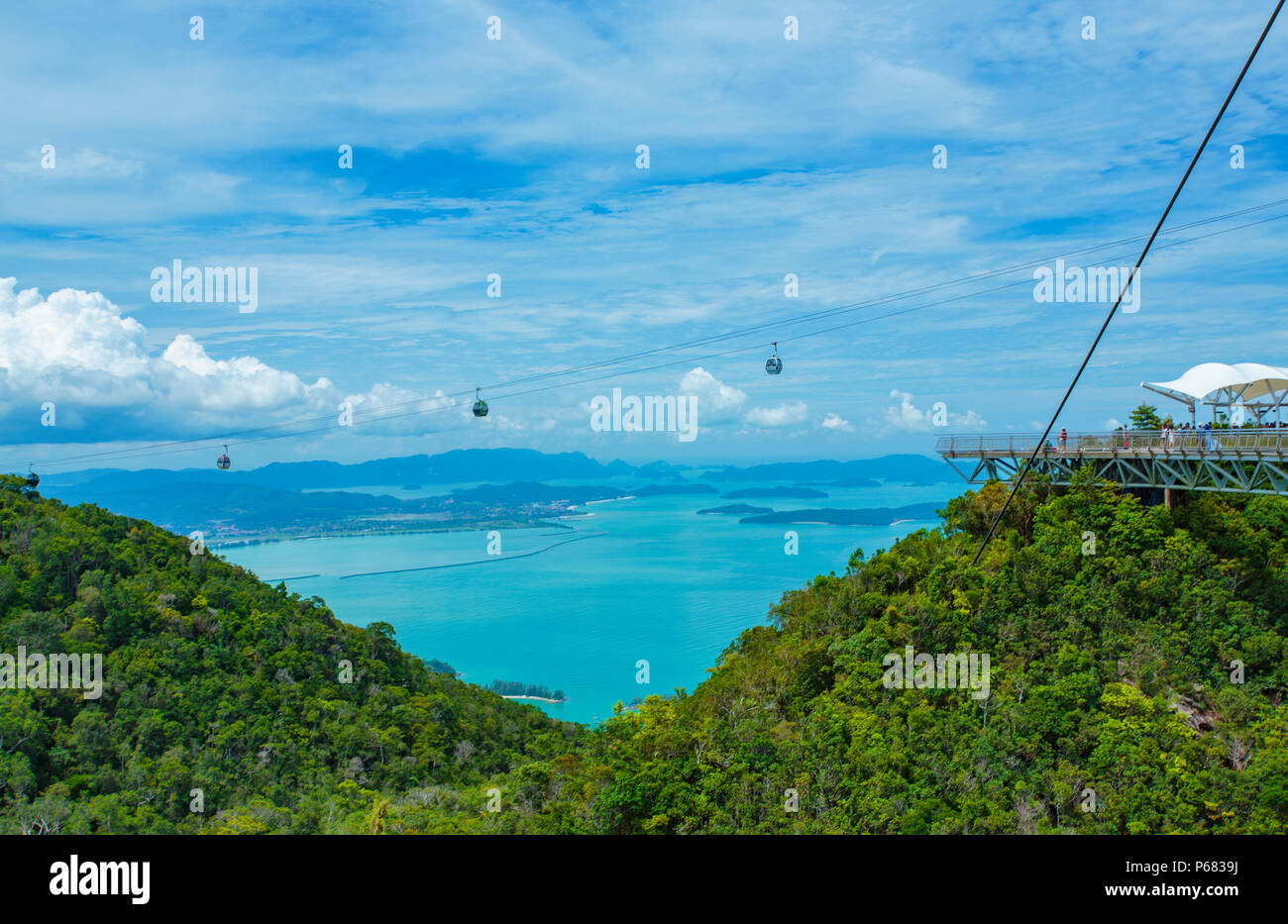 Du Téléphérique de Langkawi (Malaisie) - Pont suspendu Banque D'Images