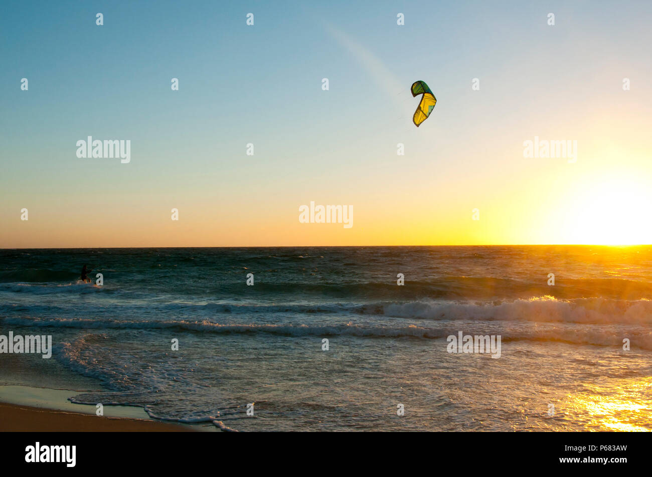 Le kite surf en Australie Banque D'Images
