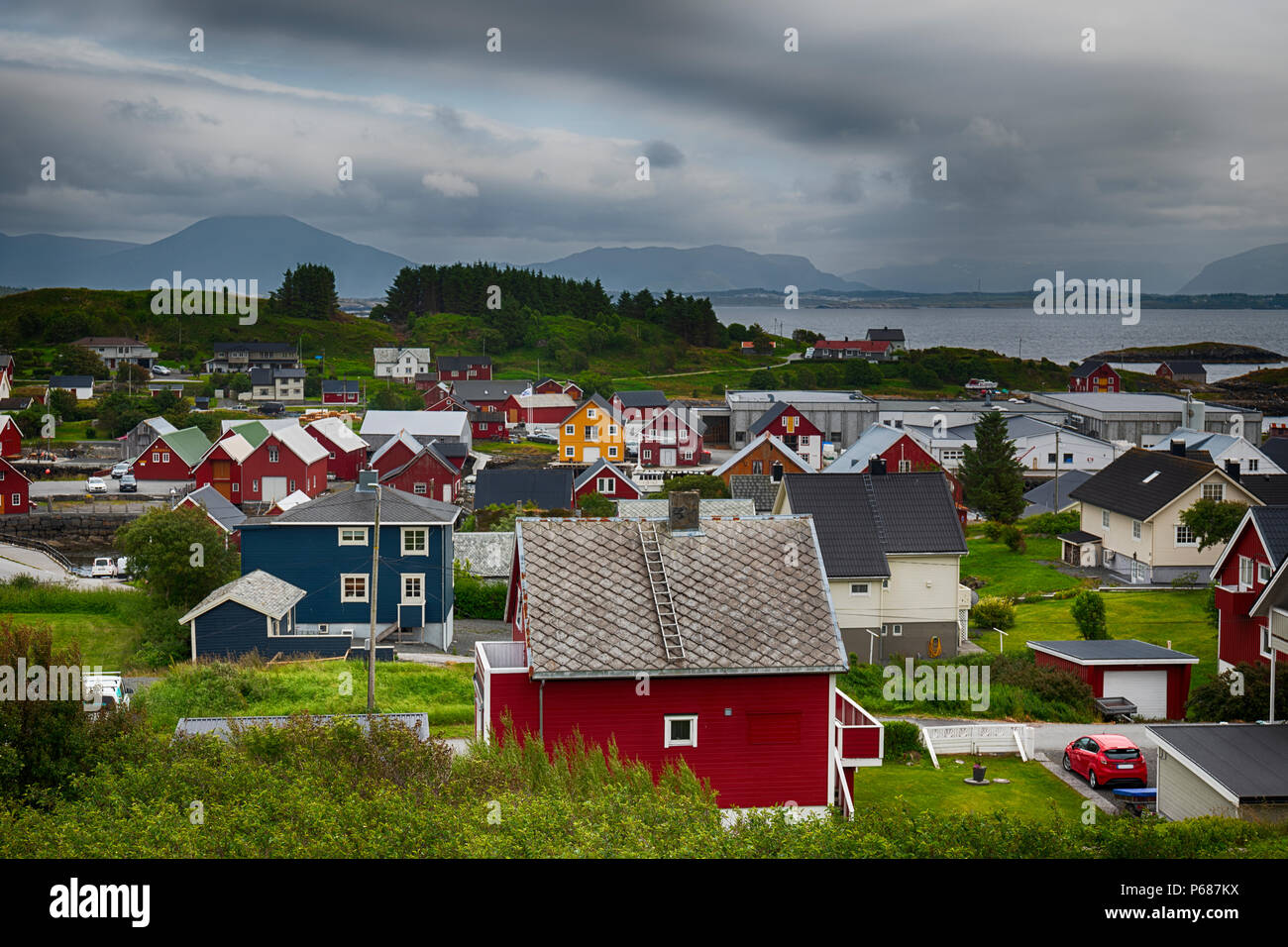 Le village de Bud, la Norvège. Banque D'Images