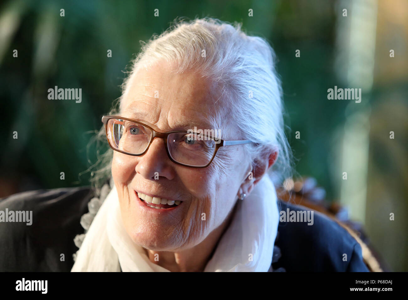 Palerme, Vanessa Redgrave a reçu au Palazzo delle Aquile par le maire Leoluca Orlando, est déplacé en parlant de migrants. 06/28/2018, Palerme, Italie Banque D'Images