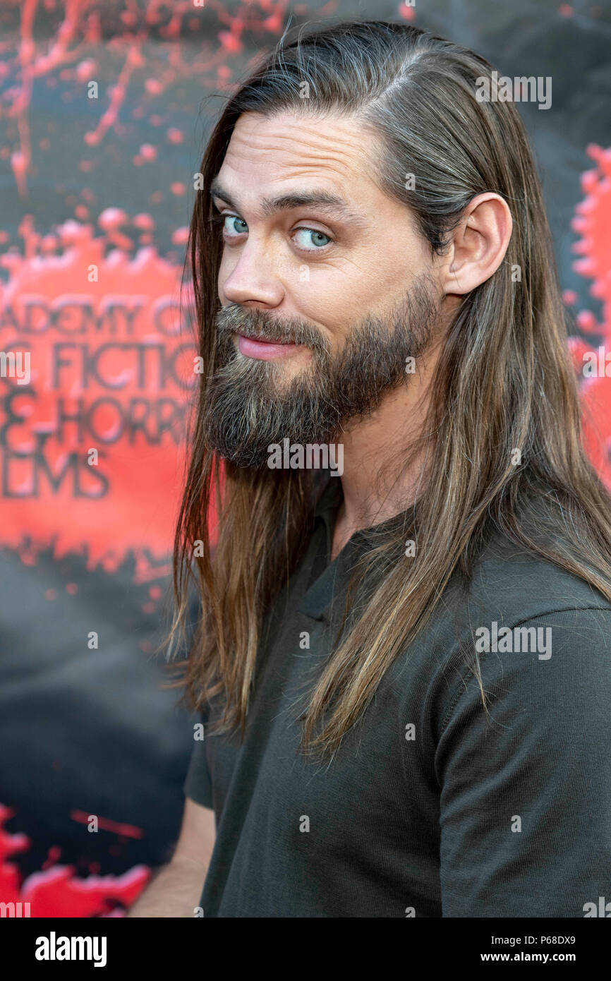 Burbank, Californie, USA. 27 Jun, 2018. Tom Payne assiste à la 44e conférence annuelle des Récompenses de Saturne à Castaway, Burbank, Californie, le 27 juin 2018 Crédit : Eugene pouvoirs/Alamy Live News Banque D'Images