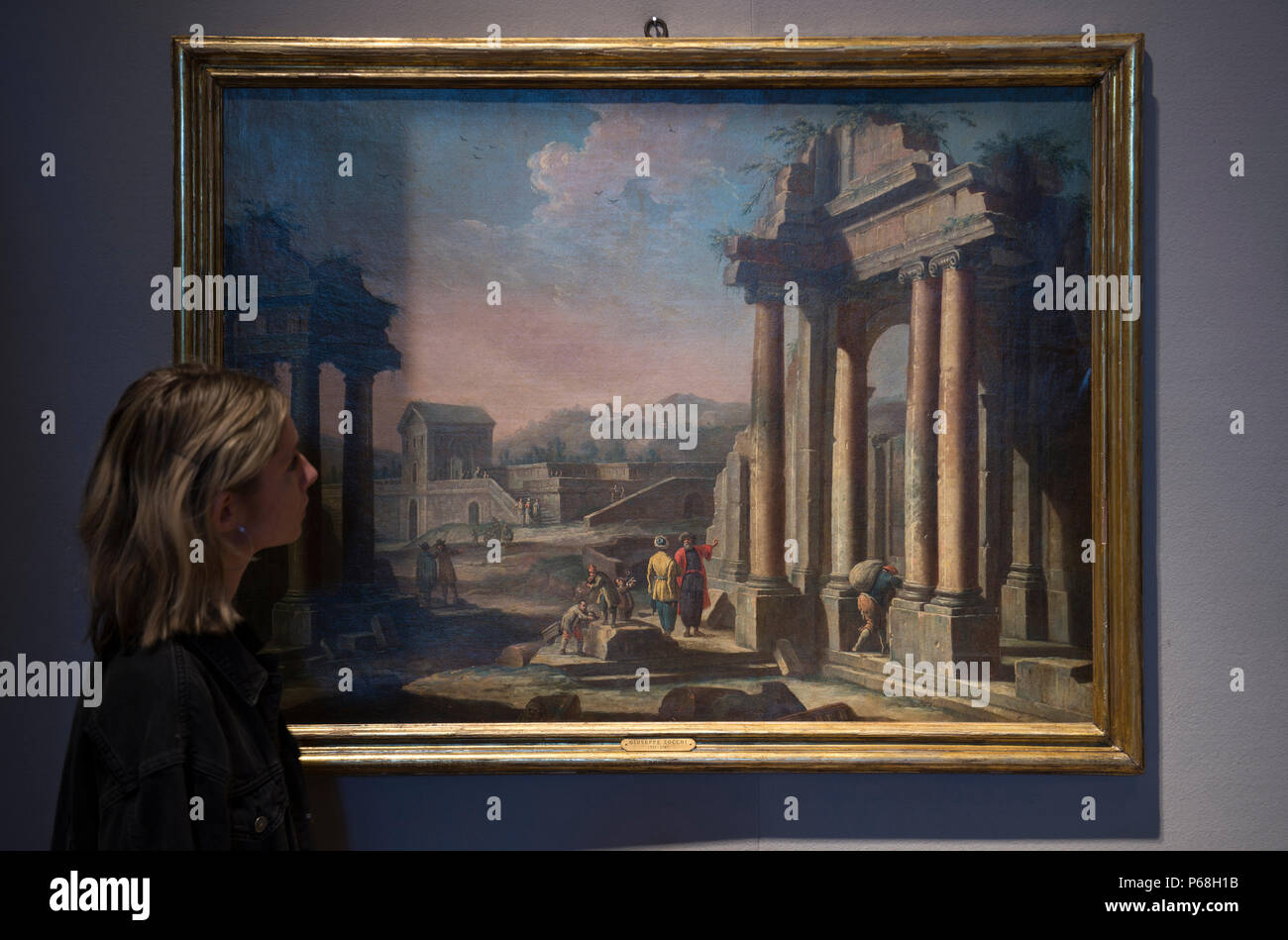Bonhams New Bond Street, London, UK. 29 Juin, 2018. L'écorchage de Marsyas et le jugement de Midas, par Giuseppe Zocchi (1711-1767) et estimé à 150 000 € dans les Maîtres Anciens vente aperçu. La vente aura lieu le mercredi 4 juillet 2018 à 2h00. Credit : Malcolm Park/Alamy Live News. Banque D'Images
