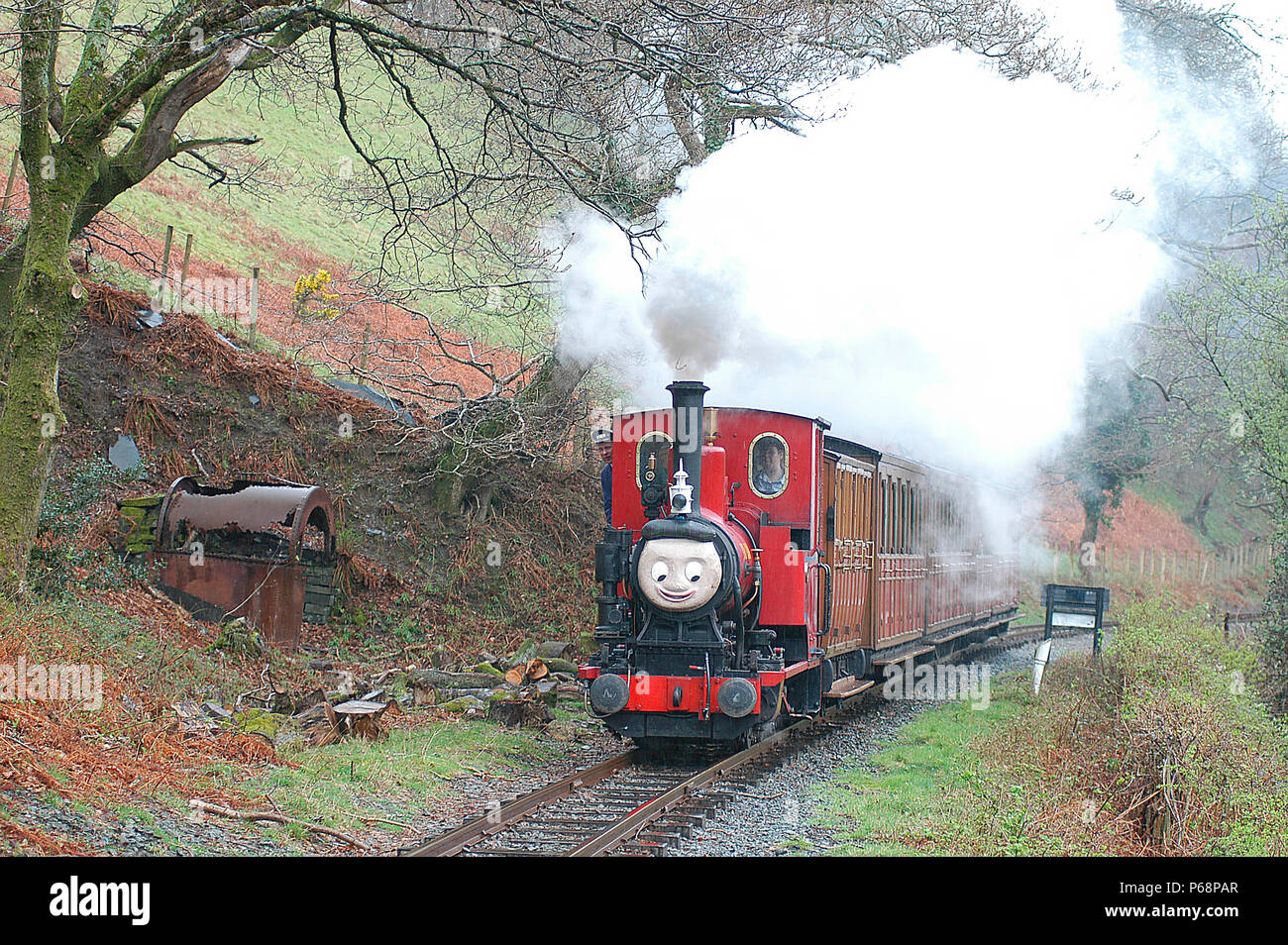 La Talyllyn Railway est célèbre pour l'une de ses locomotives avec peu dans le réservoir de Thomas série de livres de fer sous couvert de Peter Sam. L Banque D'Images