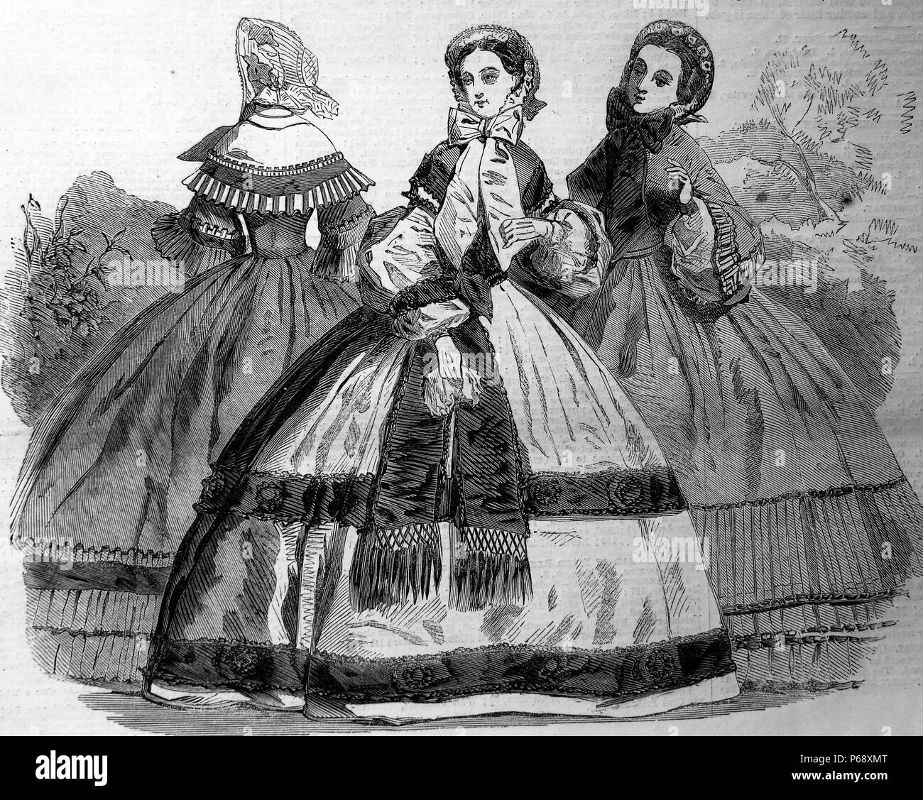 Modes de Paris en octobre. 1860 Banque D'Images