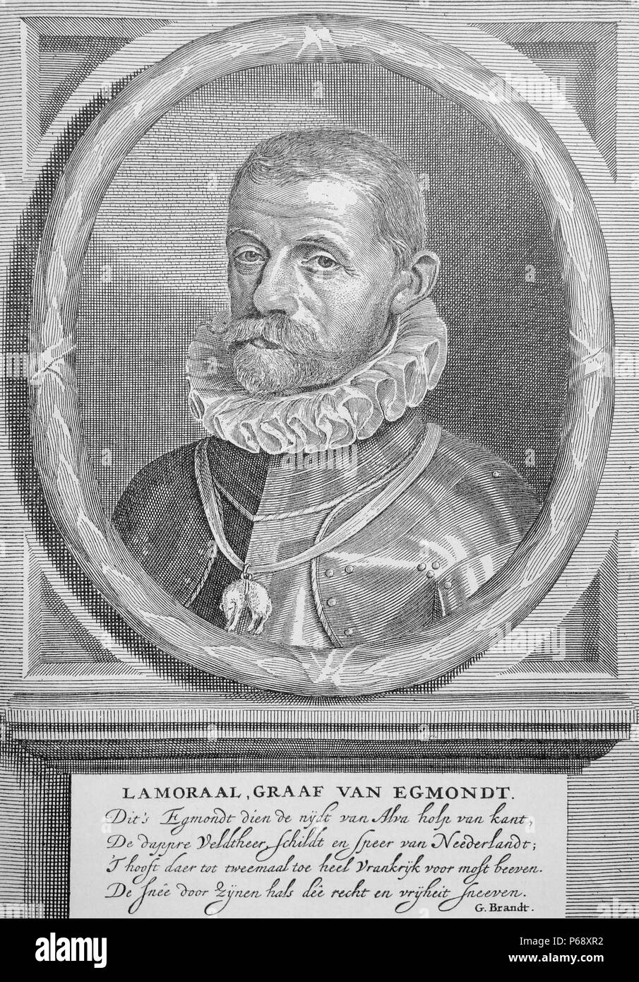 Lamoral ; nombre d'Egmont, Prince de Gavere (Novembre 18, 1522 - juin 5, 1568). Général et homme d'État dans les Habsbourg aux Pays-Bas. Son exécution a contribué à déclencher le soulèvement national qui a mené à l'indépendance des Pays-Bas. Banque D'Images