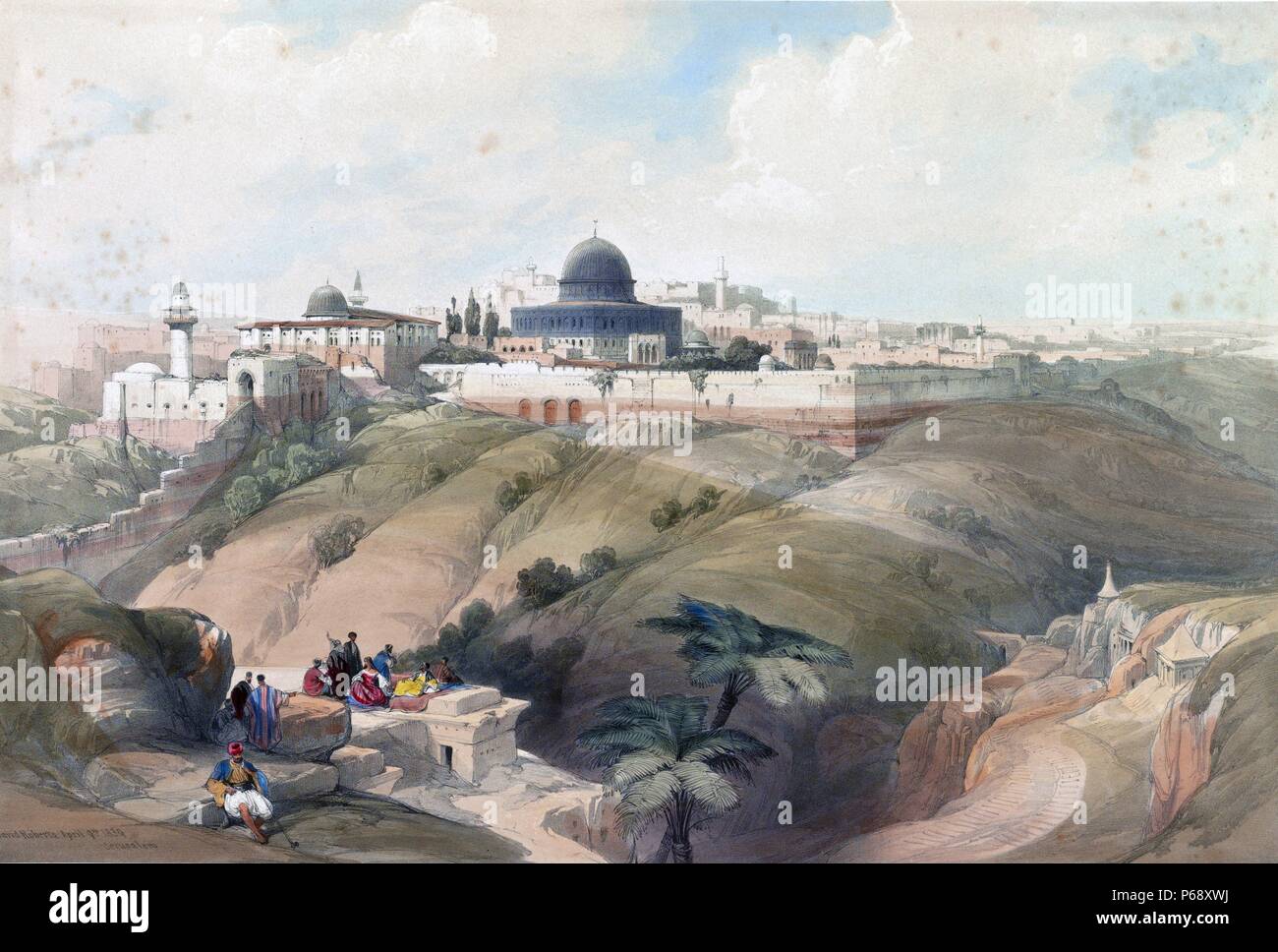La peinture intitulée "La Purification de l'Église de Jérusalem'. Créé par David Roberts (1796-1864). Datée 1839 Banque D'Images