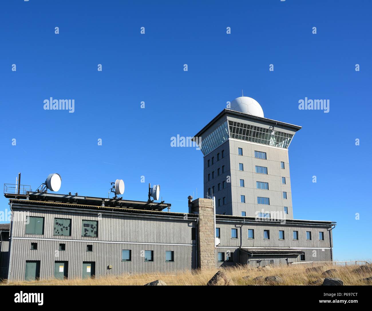 Le sommet du Brocken dans le Parc National de Harz en Allemagne Banque D'Images