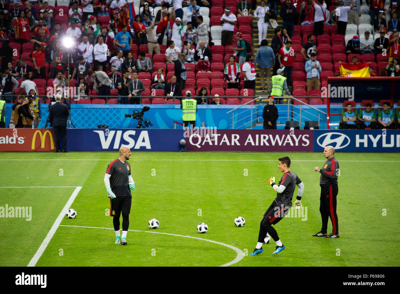 L'Espagne bat l'Iran à la Russie Coupe du Monde 2018 à Kazan Arena le 20 juin 2018. Banque D'Images