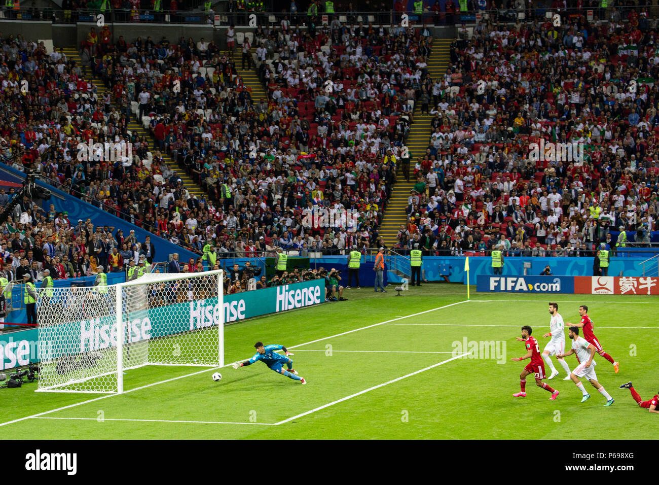 L'Espagne bat l'Iran à la Russie Coupe du Monde 2018 à Kazan Arena le 20 juin 2018. Banque D'Images