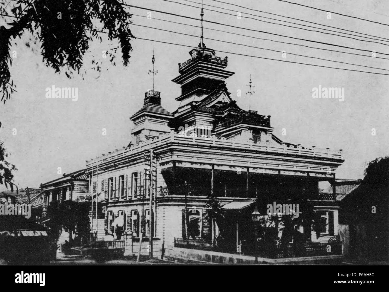 L'extérieur de l'hôtel Dai-ichi by Ginko (First National Bank au Japon), 1917, Kabutocho, Tokyo, Japon. Banque D'Images